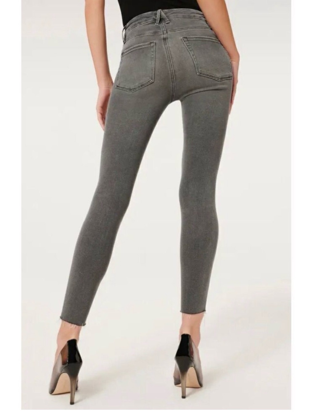 Good American Good Waist Women’s High-Rise Gray Skinny Jeans